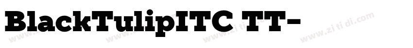 BlackTulipITC TT字体转换
